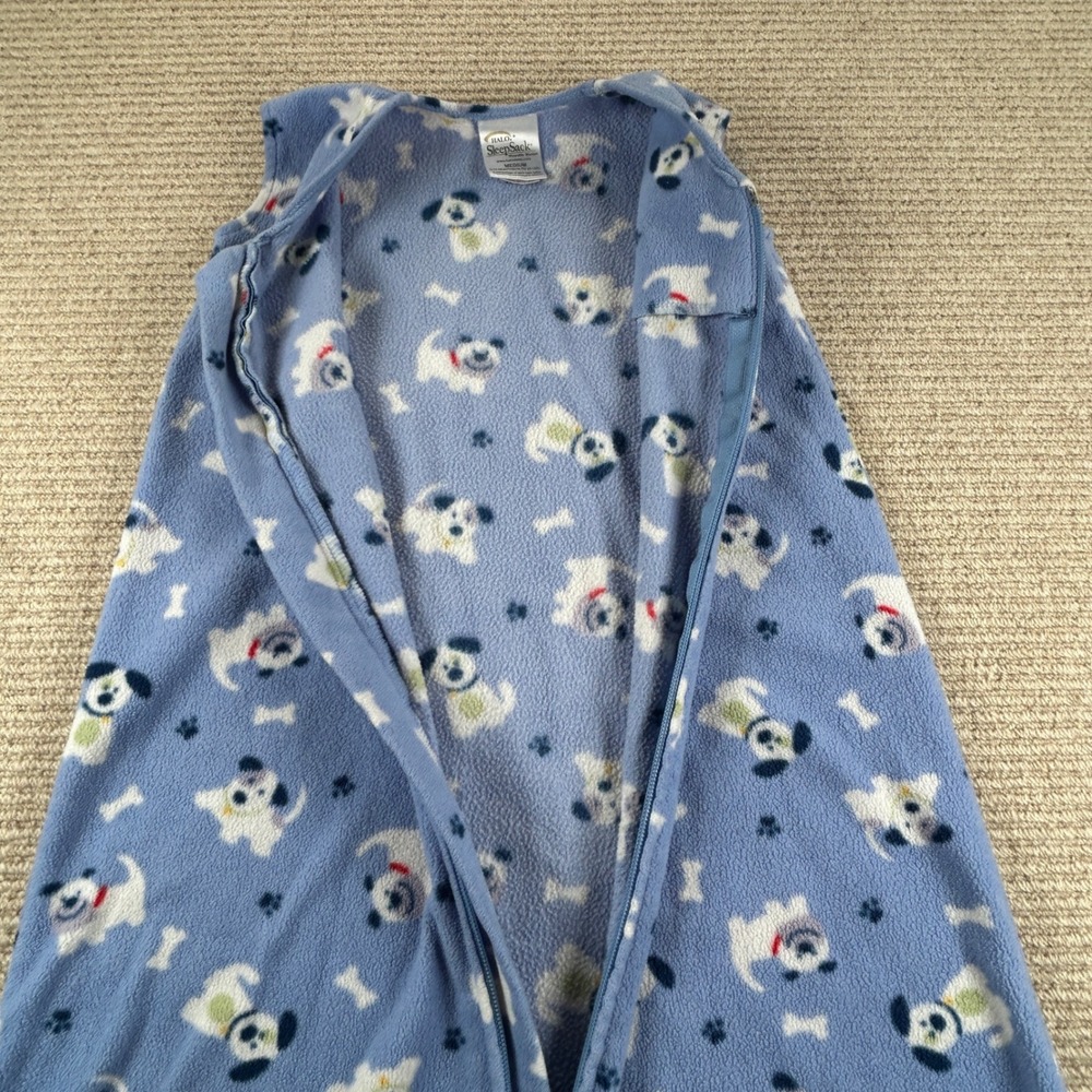 Halo SleepSacks Set of 2 Wearable Blankets Kids Medium 6-12 Months Blue Fleece - Picture 9 of 16